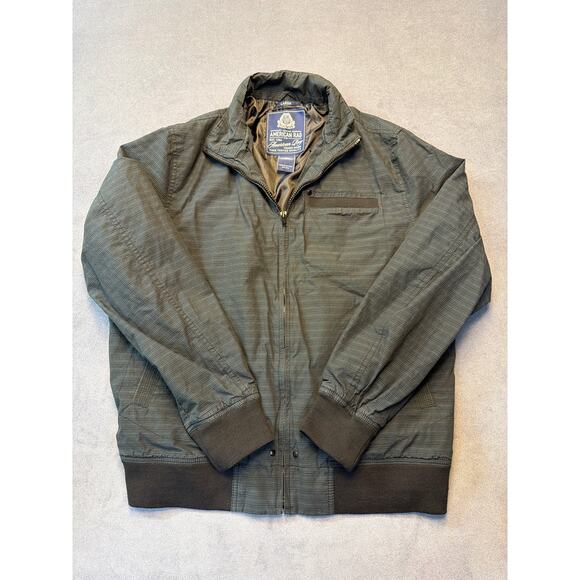 American Rag Other - American Rag Men’s Size Large Charcoal Gray Striped Windbreaker Jacket